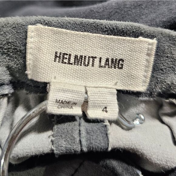 HELMUT LANG Gray Patina Suede Lamb Leather Leggings - Size 4 - Picture 10 of 10